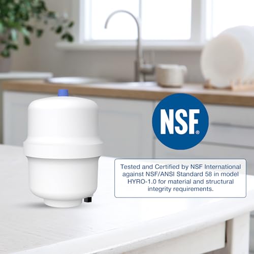 SimPure Small Water Pressure Tank for Tankless Reverse Osmosis System, RO Water Storage Tank with Fittings for Refrigerator, Ice Maker, Suitable for 1/4" and 3/8" Water Pipes - Image 3