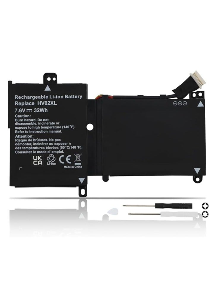 Terabyte Replacement 32Wh HV02XL Laptop Battery for HP Pavilion x360 11-k 11-k000 11-k100 11-f 11-f000 Convertible PC Energy Star Series 11-k101ng 11-k100nx 11-k122nr 11-k022cy 111-k022cy 111-k022cy 111-k022cy - Image 1