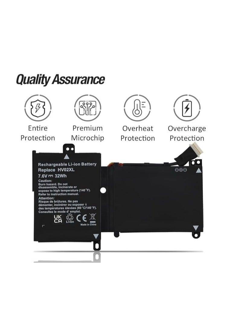 Terabyte Replacement 32Wh HV02XL Laptop Battery for HP Pavilion x360 11-k 11-k000 11-k100 11-f 11-f000 Convertible PC Energy Star Series 11-k101ng 11-k100nx 11-k122nr 11-k022cy 111-k022cy 111-k022cy 111-k022cy - Image 2