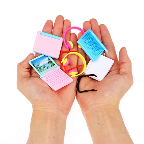 TBoxBo 30 Pcs Doll Dollhouse Accessories 112 Scale Dollhouse Phone Laptop Computer Headset Glasses Miniature Simulator Accessories Mini Scene Simulation Miniatures Playset - Image 5