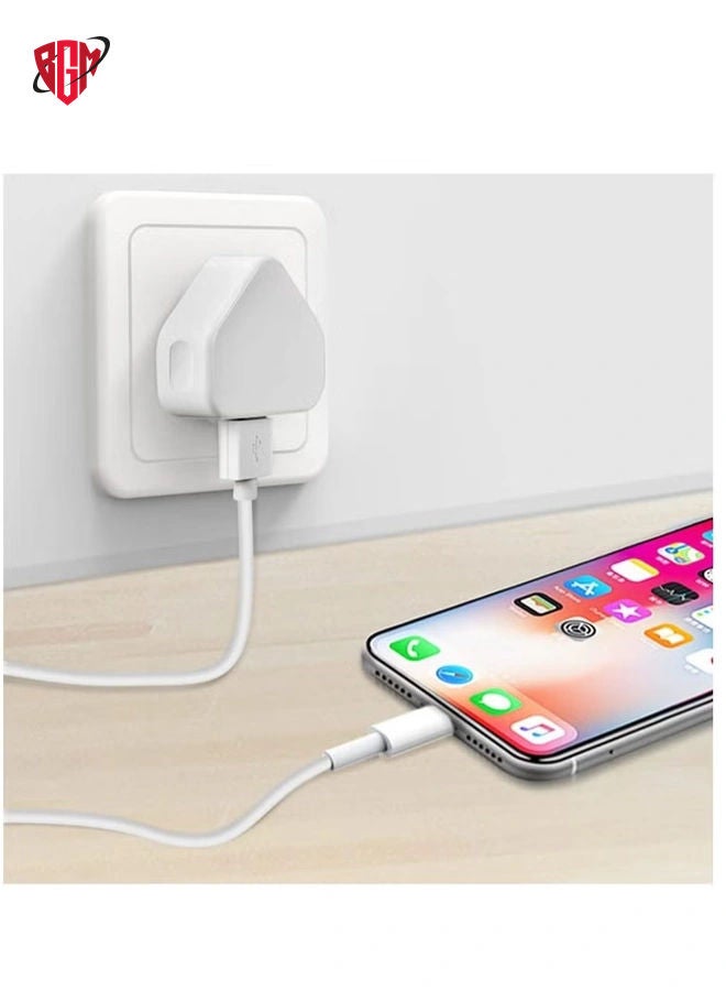 BGM 5V 1A Power Adapter Supply, USB Charger Cable and Plug Compatible for i Phone 5S, 6, 6S, 6 Plus, 6S Plus, 7, 7 Plus, 8, 8 Plus, XS, X, XS Max, 11, XR, i Pod Touch 5G Power Cord  - Image 3