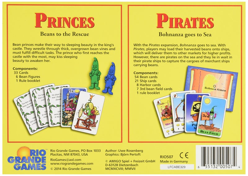 Rio Grande Games Bohnanza Princes and Pirates Game - Image 2