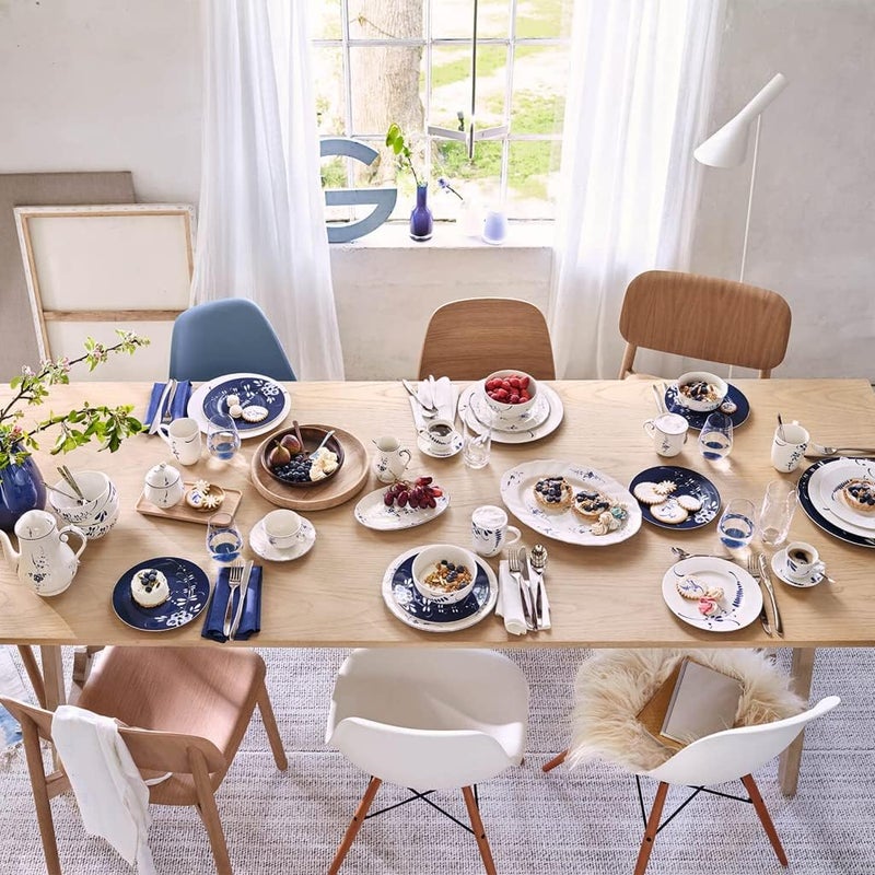 Villeroy & Boch Villeroy  Boch Vieux Luxembourg Covered Sugar 8 oz Premium Porcelain WhiteBlue - Image 3