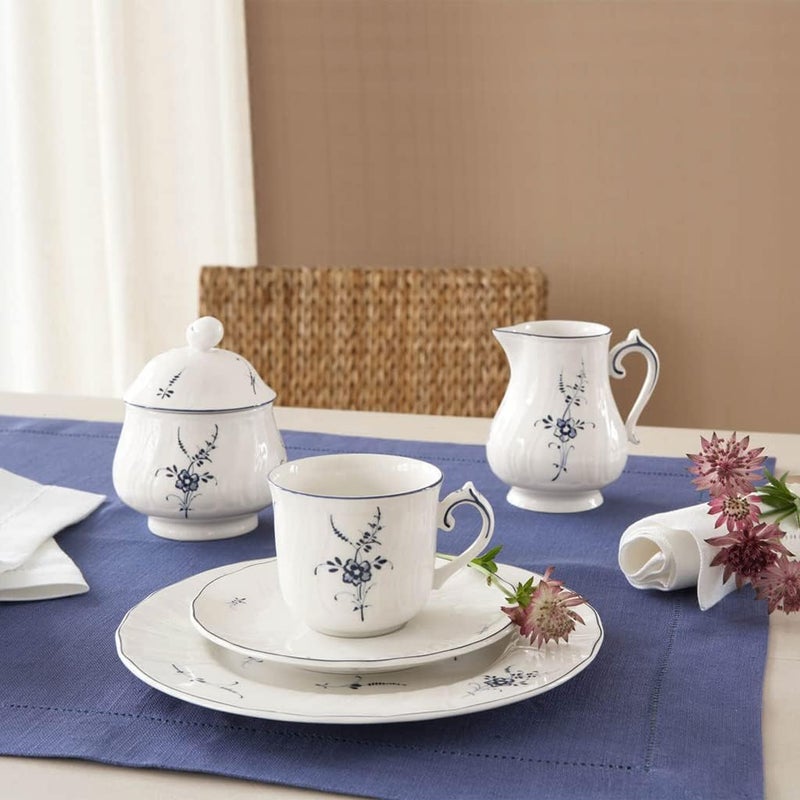 Villeroy & Boch Villeroy  Boch Vieux Luxembourg Covered Sugar 8 oz Premium Porcelain WhiteBlue - Image 2