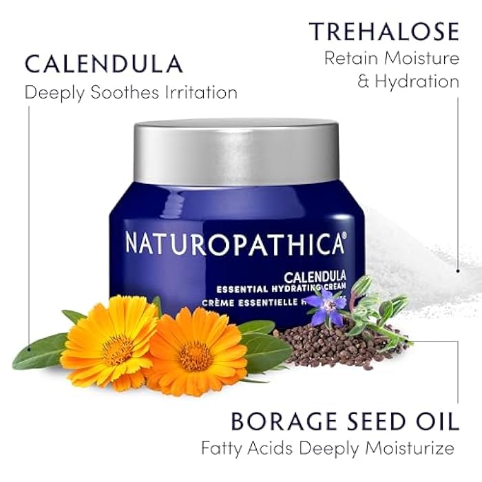 Naturopathica Calendula Essential Hydrating Cream - Soothing Face Moisturizer for Dry Skin - Holistic Calendula Cream - Daily Face Moisturizer for Women - Natural Face Lotion for Women - 1.69 fl oz - Image 4