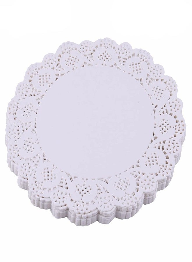 ZOOYOO 100PCS White Lace Paper Doilies 12 inch Round Paper Doilies Disposable Paper Placemats for Cakes, Desserts, Tableware Food Decoration - Image 1