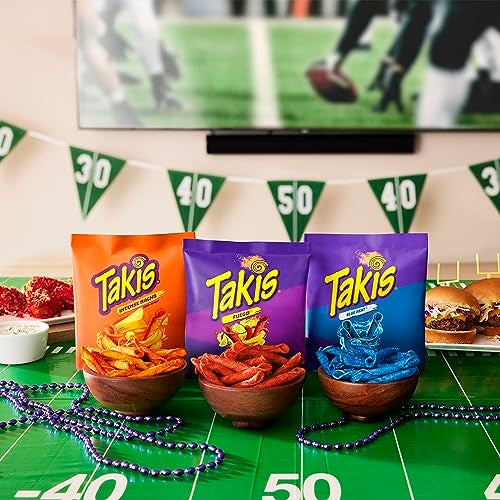 Taki's Takis 18 pc / 1 oz Hero Variety Pack, Assorted Flavored Mixed Rolled Tortilla Chips – (8) Fuego, (6) Blue Heat, (4) Intense Nacho - Image 3