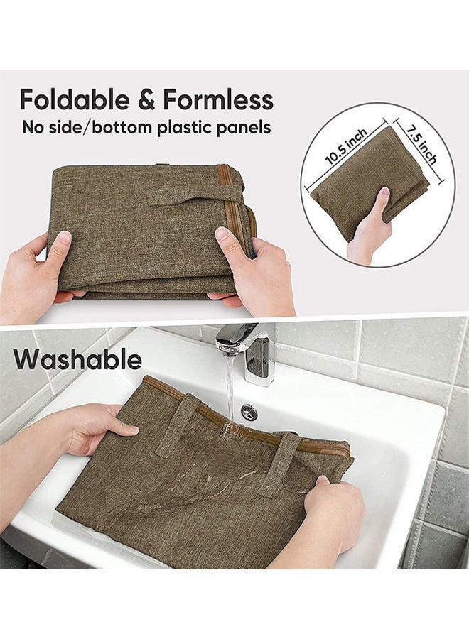 NIBEMINENT Pack of 2 Large Blanket Clothes Storage Bag Brown 60x45x26cm - Image 2