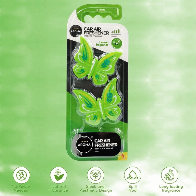 Aroma Stylish Butterfly Car Air Freshener for AC Vent – Clip On Solid Perfume Diffuser, Long Lasting High Strength Fragrance, Spill Proof Battery Free Design for Flat Air Outlets - Image 4