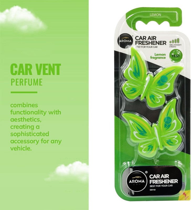Aroma Stylish Butterfly Car Air Freshener for AC Vent – Clip On Solid Perfume Diffuser, Long Lasting High Strength Fragrance, Spill Proof Battery Free Design for Flat Air Outlets - Image 3