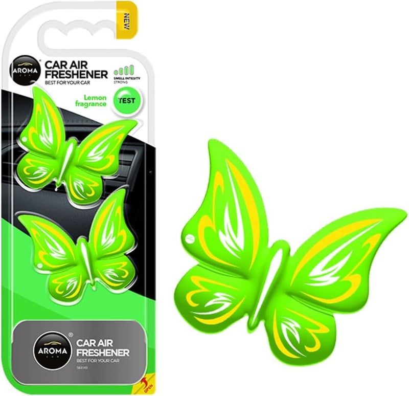 Aroma Stylish Butterfly Car Air Freshener for AC Vent – Clip On Solid Perfume Diffuser, Long Lasting High Strength Fragrance, Spill Proof Battery Free Design for Flat Air Outlets - Image 1