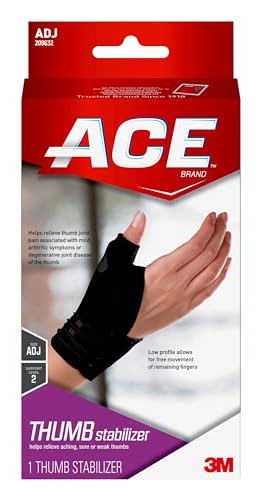 ACE™ Brand Deluxe Thumb Stabilizer, Adjustable, Black, 1/Pack - Image 1