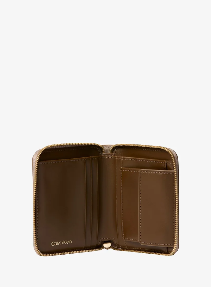 CALVIN KLEIN  RFID Square Zip-Around Logo Wallet for Women | Best Price UAE
