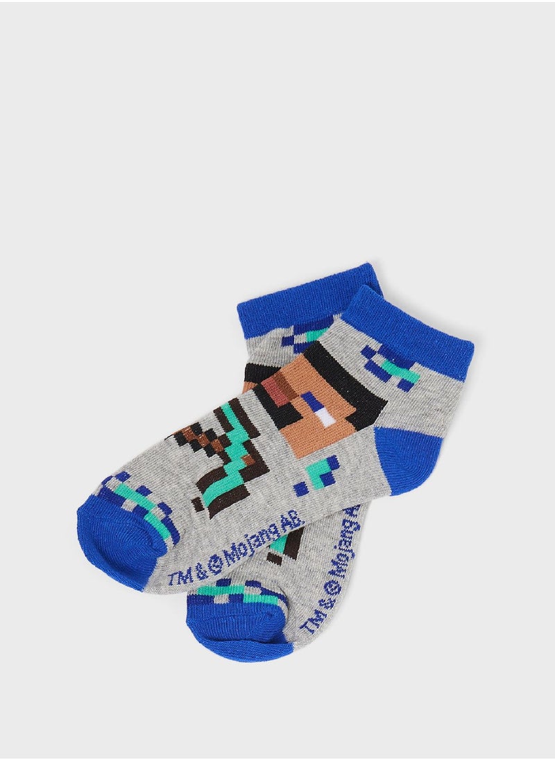 MINECRAFT - Minecraft Kids Printed Socks - Image 1