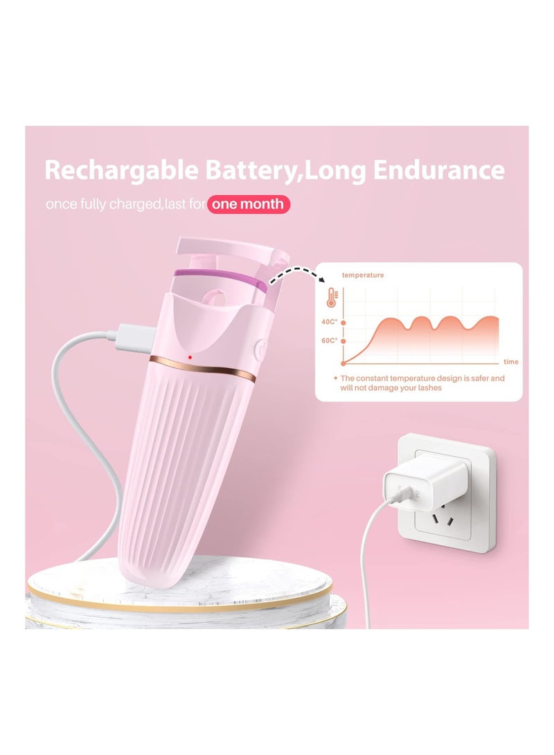SYOSI Heated Eyelash Curlers Rechargeable Eyelash Curler, Electric Eyelash Curler with Professional Heating Silicone Pad 30s Qick Heating Lash Curler for Natural Curling 24H Long Lasting Eye Lashes - Image 2