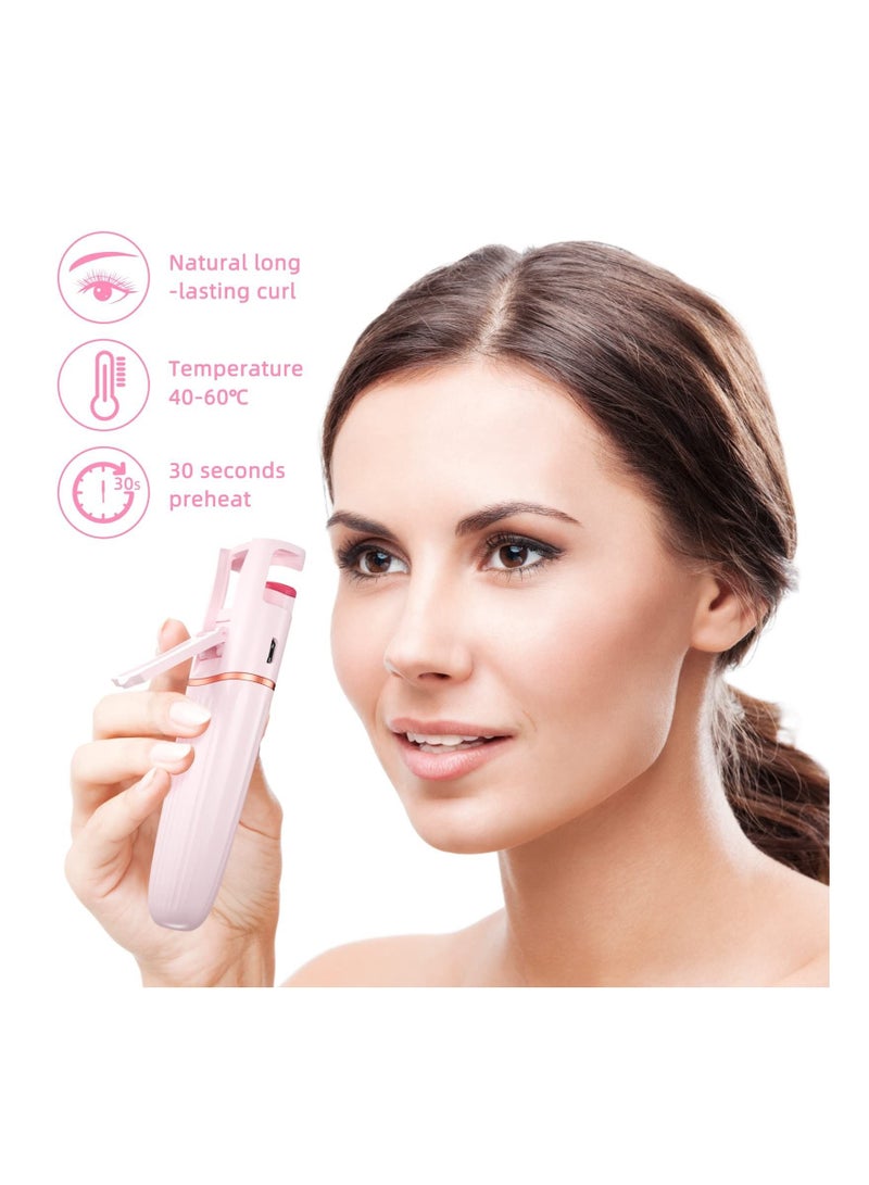 SYOSI Heated Eyelash Curlers Rechargeable Eyelash Curler, Electric Eyelash Curler with Professional Heating Silicone Pad 30s Qick Heating Lash Curler for Natural Curling 24H Long Lasting Eye Lashes - Image 5