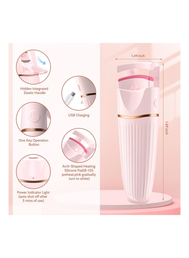 SYOSI Heated Eyelash Curlers Rechargeable Eyelash Curler, Electric Eyelash Curler with Professional Heating Silicone Pad 30s Qick Heating Lash Curler for Natural Curling 24H Long Lasting Eye Lashes - Image 4
