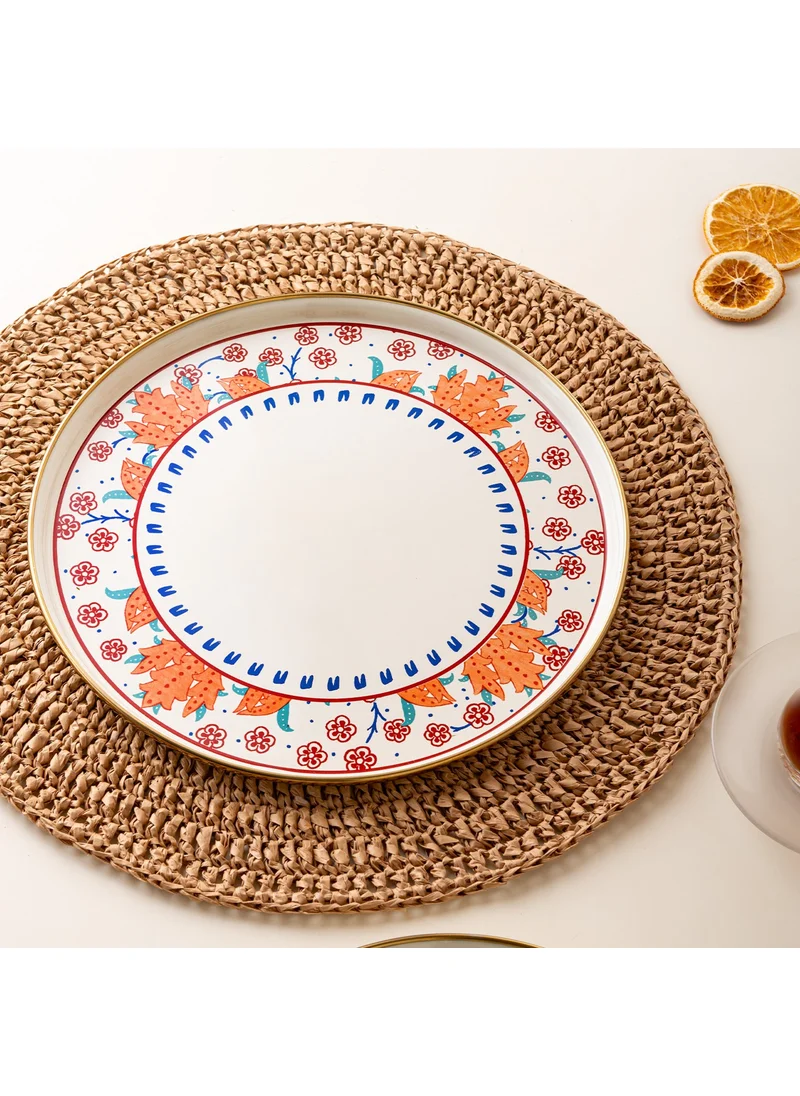 إمسان Hasbahçe Enamel Serving Plate 26 cm