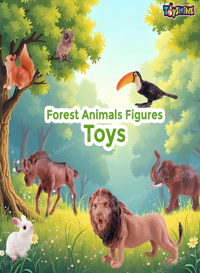 Toyshine 12pc Jumbo Wild Forest Animals Woodland Creatures Figurines Miniature Toys Learning Educational Playset for Kids Toddlers 3+, Model B - Image 3