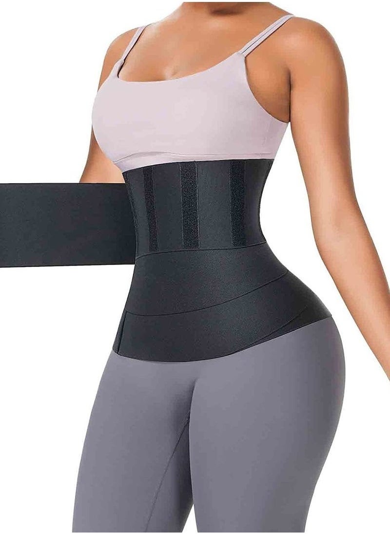 Gonice Waist Trainer Belt for Women Workouts, Body Shaping Exercise Belt for Women Lower Belly, Slimming Wrap Body Shaper, Black  - Image 1