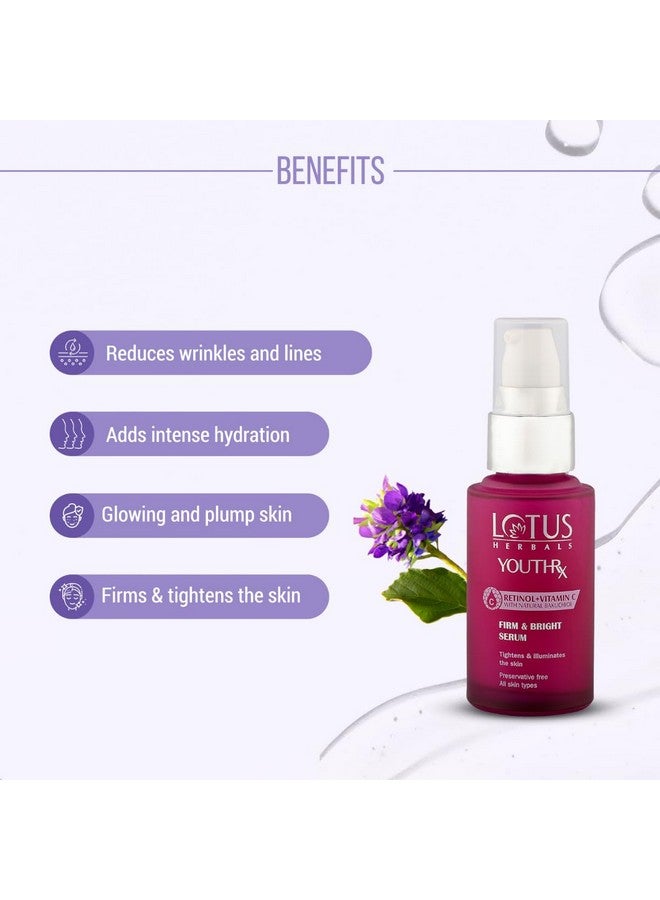 LOTUS HERBALS Youthrx Firm & Bright Face Serum | Bakuchiol Retinol & Vitamin C | Anti Ageing & Brightening | 30Ml  - Image 4