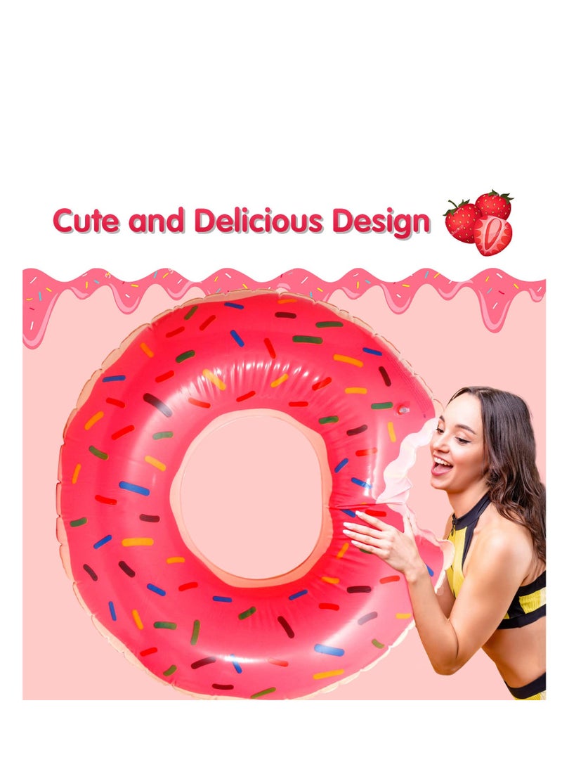 كول بيبي دونات بركة عملاقة نفخ تعويم السباحة حلقة كبيرة الحجم الصيف أنبوب ألعاب مياه العملاق متجمد دونات بركة تعويم - Image 3