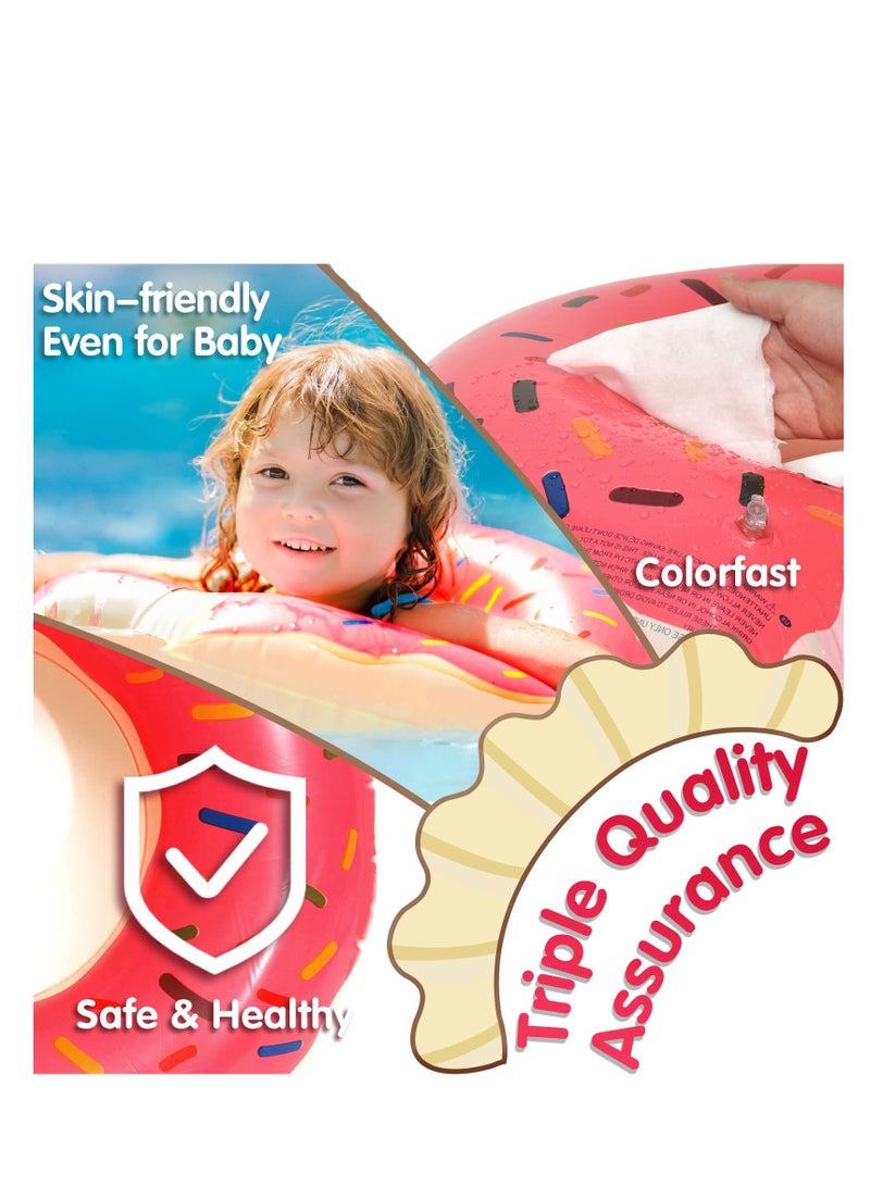 كول بيبي دونات بركة عملاقة نفخ تعويم السباحة حلقة كبيرة الحجم الصيف أنبوب ألعاب مياه العملاق متجمد دونات بركة تعويم - Image 4