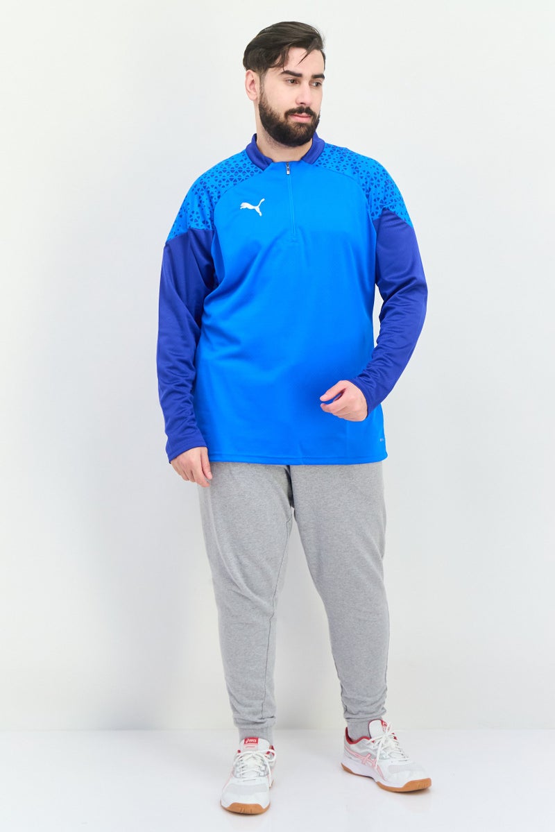 PUMA تي شيرت تدريب بأكمام طويلة للرجال، رياضي، أزرق - Image 2