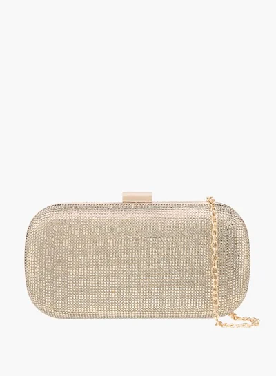 Flora Bella By Shoexpress Women Studded Clutch with Chain Strap and Flap Closure