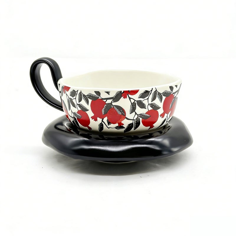 Midi Ceramic cup with decorative plate - Image 4