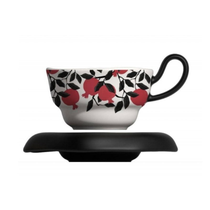 Midi Ceramic cup with decorative plate - Image 5