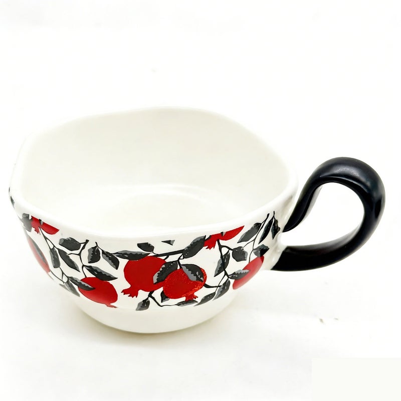 Midi Ceramic cup with decorative plate - Image 1