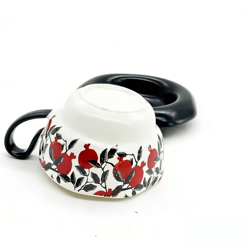 Midi Ceramic cup with decorative plate - Image 3
