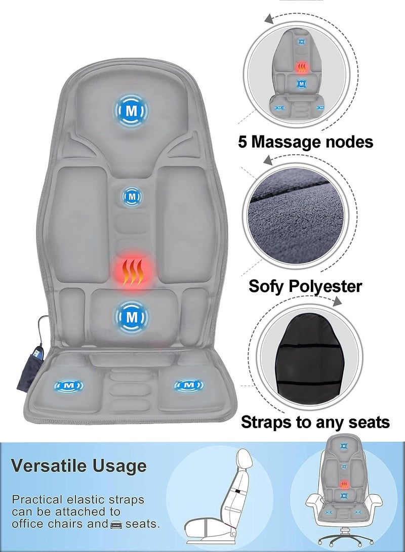 Toshionics Electric Portable Seat Massager Car Home Office With Vibration Heating Modes For Neck Back Shoulder Thigh Waist Relief Relaxation And Stress Elimination - Image 4