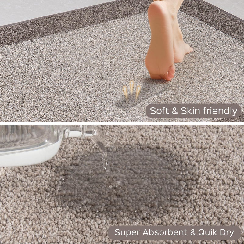 DOMUSTEX Machine Washable Kitchen Rug 24" x 84", Non Slip Kitchen Mat for Floor, Absorbent Entrance Runner Rug for Bedroom, Hallway, Bathroom, Door (Roll Packing) - Image 2