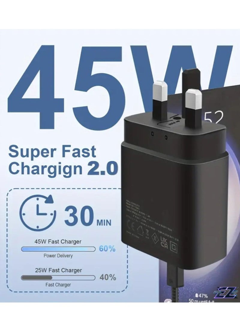 ELTRAZONE "45W Super Fast Charger: USB Type-C Travel Adapter for Samsung & Google Devices" - Image 1