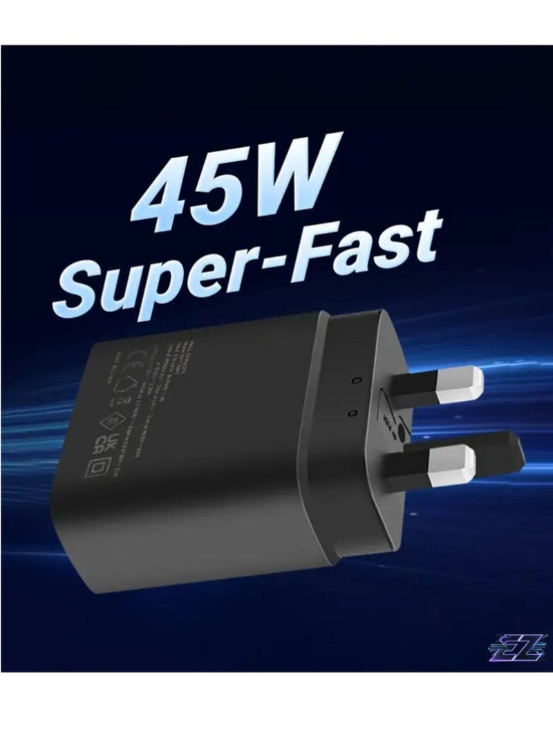 ELTRAZONE "45W Super Fast Charger: USB Type-C Travel Adapter for Samsung & Google Devices" - Image 2