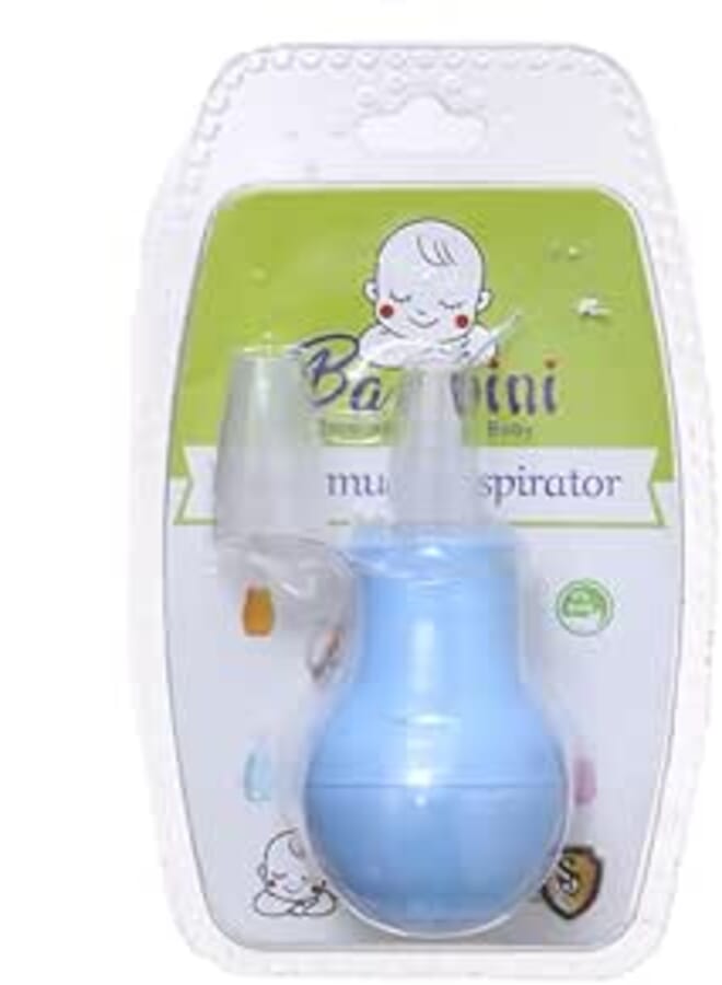 Manual Silicone Nasal Aspirator for Babies, Light Blue DR-A-527