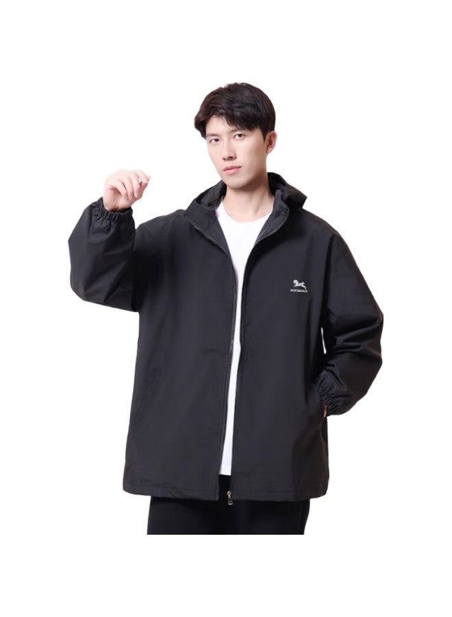 Dingfengbaoluo Style Windbreaker Jacket For Men, Autumn And Winter Outerwear, American-Style Outdoor Workwear, Dfjk01, Black, 3Xl - Image 1