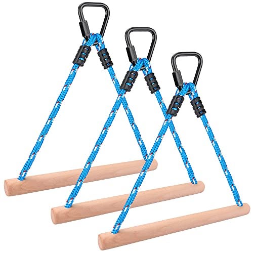 BeneLabel 3 Ninja Monkey Bars Obstacle Obstacle Course Bars Outdoor Play Set Swing Accessory Set Obstacle Course for Training Equipment Great for Kids and Youth 250LB Capacity - Image 1