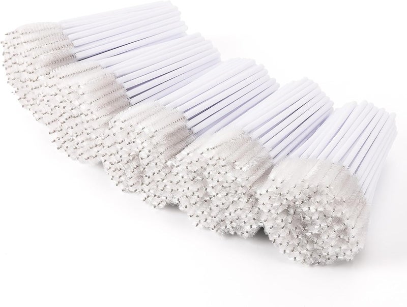 Tbestmax 500 Disposable Mascara Wands Eyelash Brush White Spoolies for Eyebrow Eye Lash Extension - Image 1