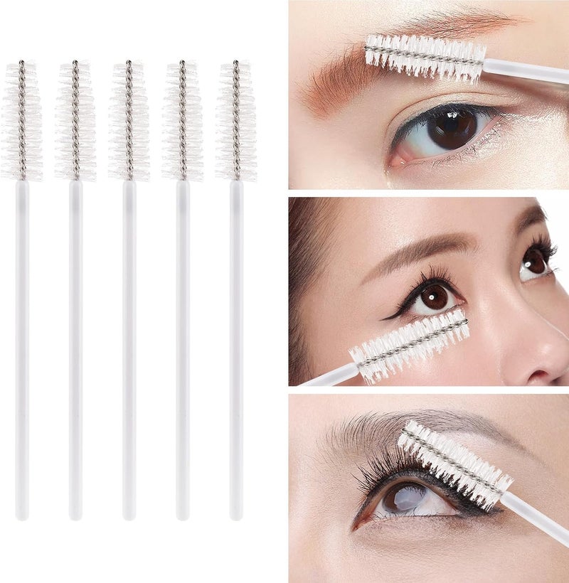 Tbestmax 500 Disposable Mascara Wands Eyelash Brush White Spoolies for Eyebrow Eye Lash Extension - Image 4