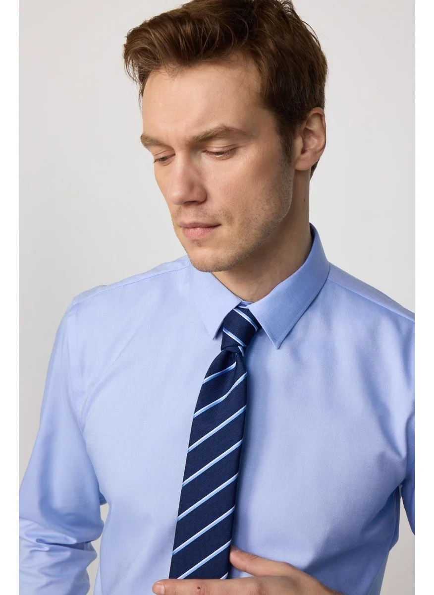 تودورس Slim Fit Long Sleeve Non-Iron No-Iron Blue Men's Shirt