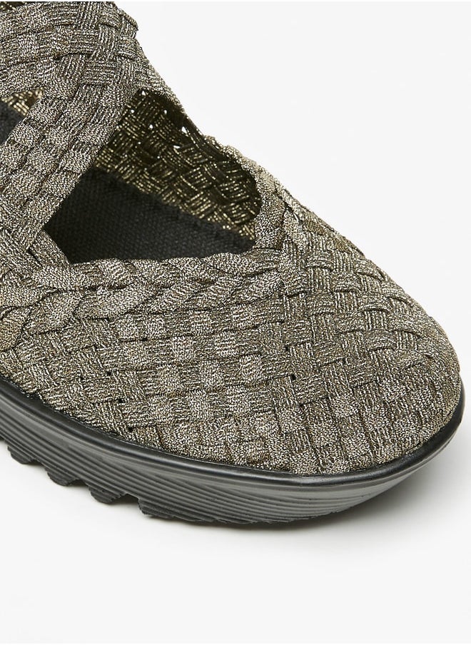 Flora Bella By Shoexpress Women's Textured Slip-On Shoes With Wedge Heels  - Image 5