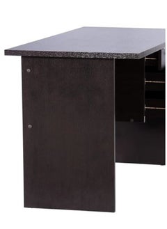 AL WADI FURNITURE Compact 3 Drawer Top Lockable Wooden Office Desk Office Table Computer Table, Dark Oak - 115L x 55W x 75H cm  - Image 4