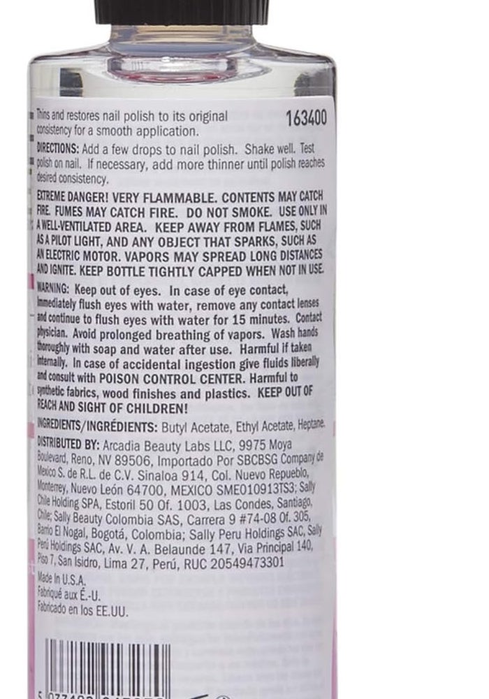 Beauty Secrets Nail Polish Thinner - 4 Fl Oz Liquid for Restoring Nail Polish Consistency - Image 2