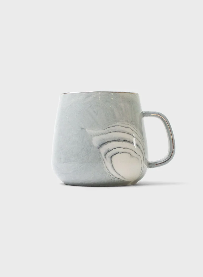 بريكلي بير Prickly Pear Marble Ceramic Coffee Mug Grey - 400ml Large Stoneware Coffee and Tea Mug Unique Glazed Finish for Hot and Cold Beverages Modern Design