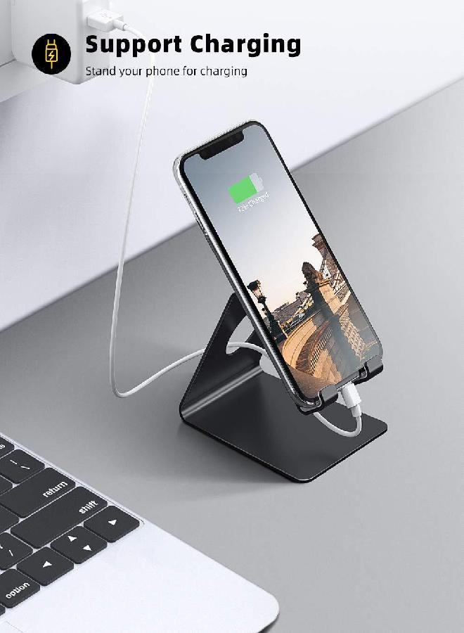 Lamicall Cell Phone Stand, Phone Dock: Cradle, Holder, Stand for Office Desk - Black - Image 2
