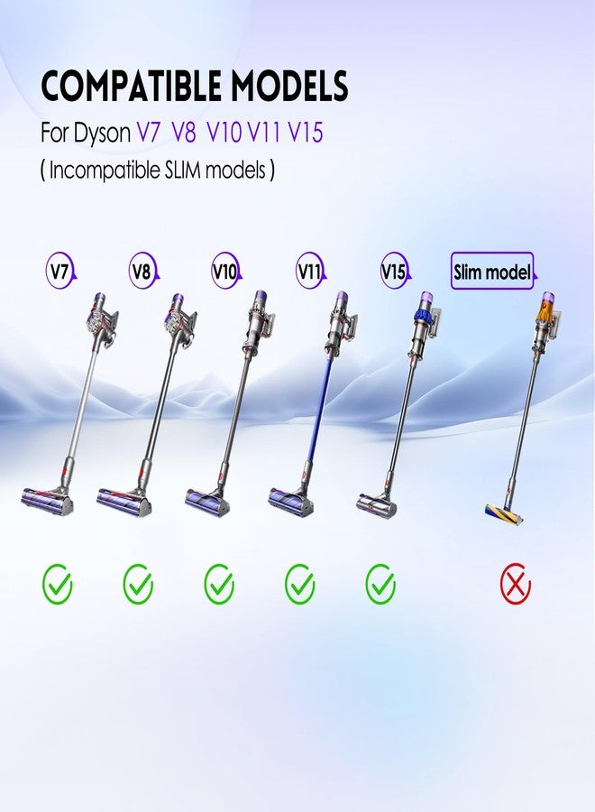 OTTWL Quick-Release Replacement Head Kit Compatible with Dyson V7 V8 V10 V11 V15 Cordless Vacuums for Hardwood Floor Carpets with Flexible Extension Hose and Dust Brush - Image 2