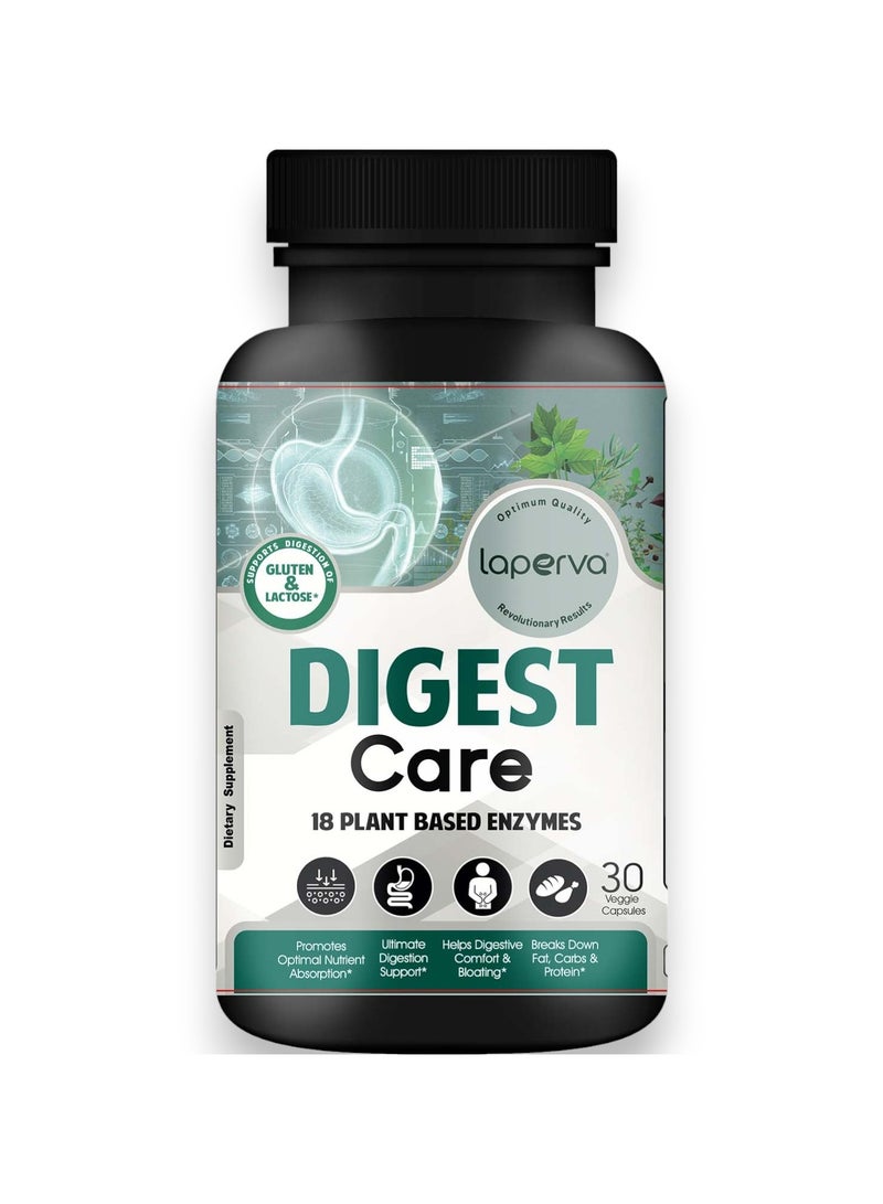 Laperva Digest Care, 18 Plant Based Enzymes, 30 Veggie Capsules